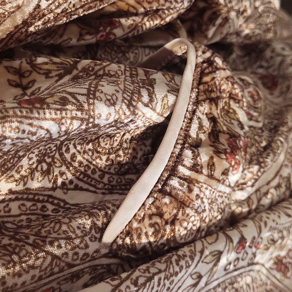 🌟SALE🌟 Free People Sweet Escape Boho Paisley Printed Velvet Trench Duster NWOT - Picture 5 of 10